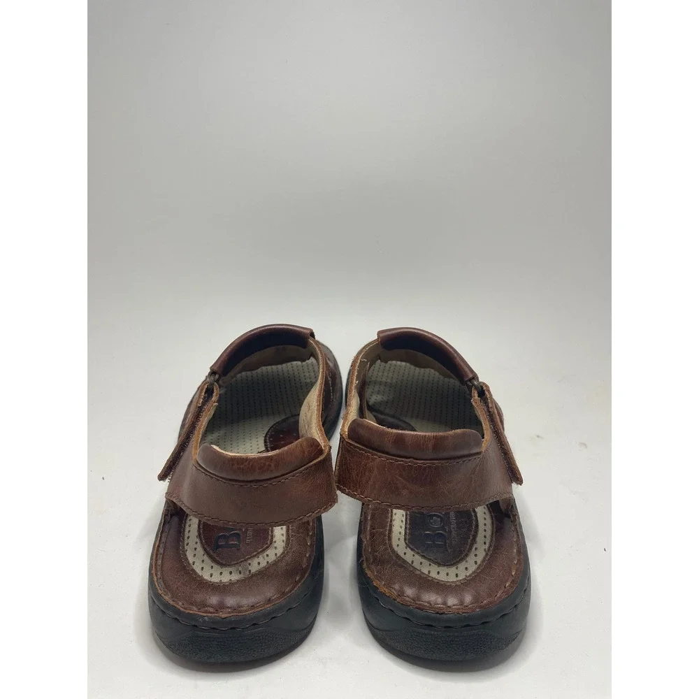 Born Men Sandals 11M Brown Leather Fisherman Slingback Granola Gorpcore Boho